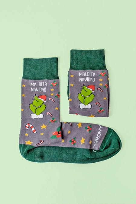 Producto: Calcetines Maldita Navidad - Marronynegro