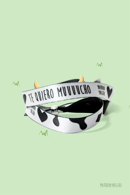 Producto: Pulsera Te Quiero Muuuucho - Marronynegro