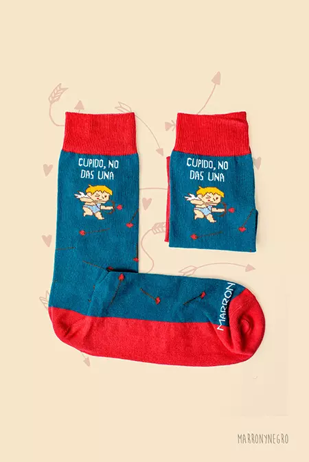 Producto: Calcetines Cupido No Das Una - Marronynegro