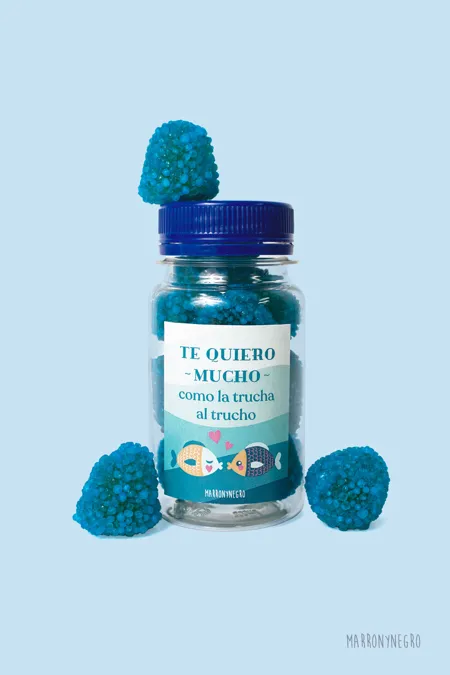 Producto: Pildorero Te Quiero Mucho Como La Trucha Al Trucho - Marronynegro