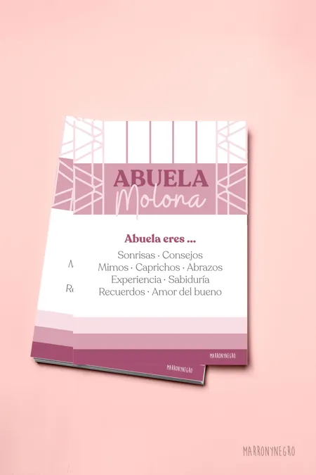 Producto: Postal Abuela Molona - Marronynegro