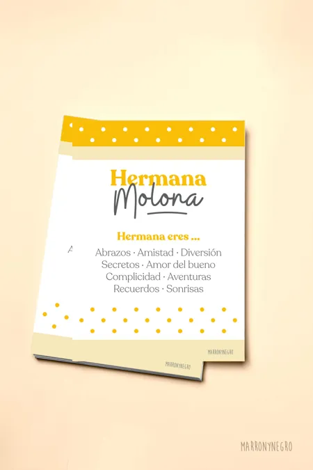 Producto: Postal Hermana Molona - Marronynegro