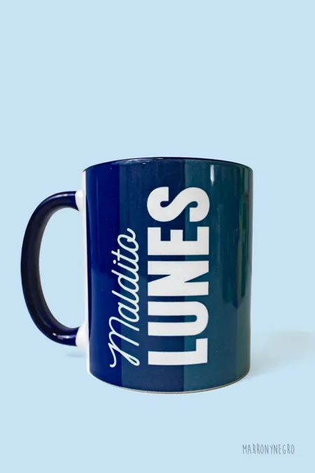 Producto: Taza Maldito Lunes - Marronynegro