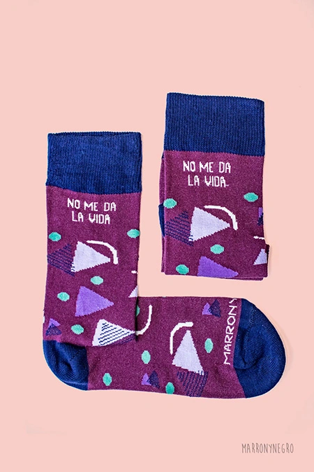 Producto: Calcetines No me da la vida - Marronynegro