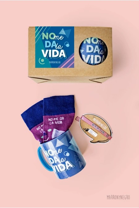 Producto: Pack taza No me da la vida - Marronynegro