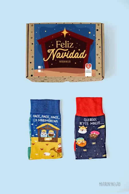 Producto: Pack Combo Calcetines Marimorena + Reyes Magos - Marronynegro