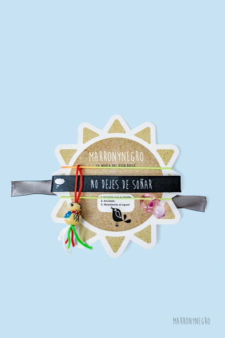 Producto: Pack 3 Pulseras de la Suerte No Dejes De Soñar - Marronynegro