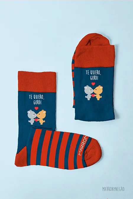 Producto: Calcetines Te Quiero Gordi - Marronynegro
