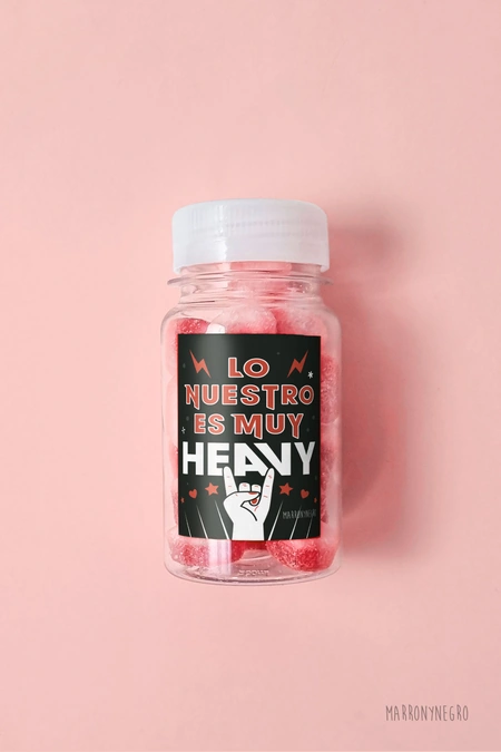 Producto: Pildorero Lo Nuestro Es Muy Heavy - Marronynegro