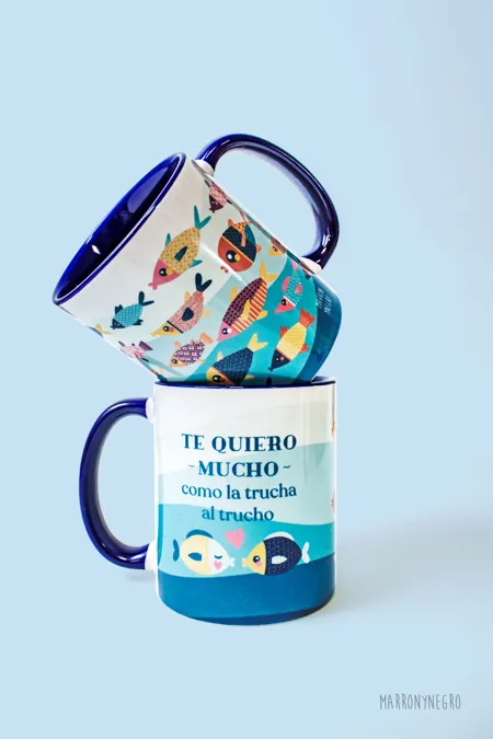 Producto: Taza Te Quiero Mucho Como La Trucha Al Trucho - Marronynegro