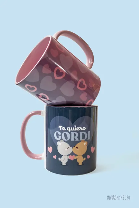Producto: Taza Te quiero Gordi - Marronynegro