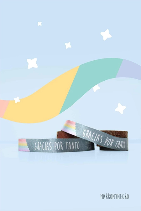 Producto: Pulsera Gracias Por Tanto - Marronynegro