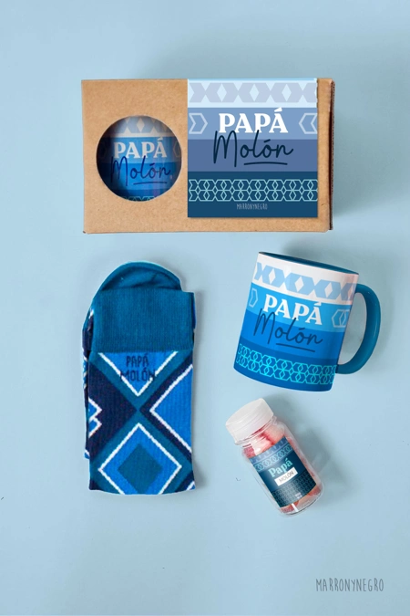 Producto: Pack Taza Papá Molón - Marronynegro