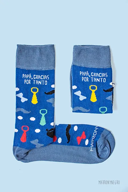 Producto: Calcetines Papá, Gracias Por Tanto - Marronynegro