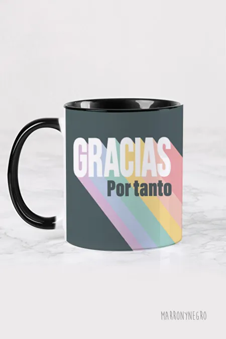 Producto: Taza Gracias Por Tanto - Marronynegro