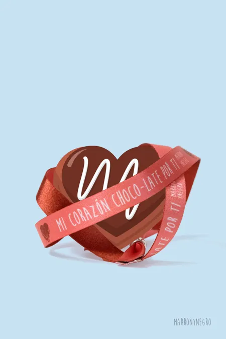 Producto: Pulsera Mi Corazón Choco-late Por Ti - Marronynegro