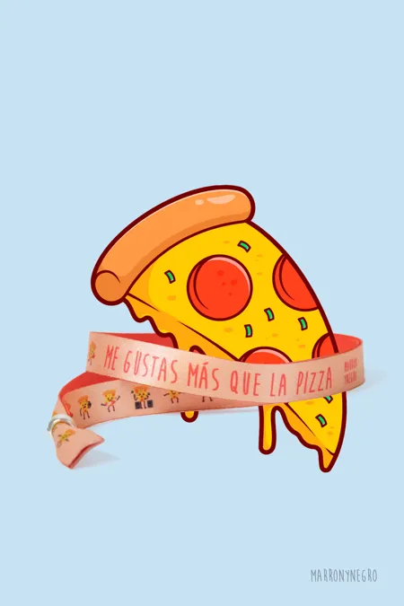 Producto: Pulsera Me Gustas Más que la Pizza - Marronynegro