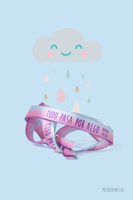 Producto: Pulsera Todo Pasa por Algo - Marronynegro