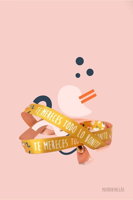 Producto: Pulsera Te Mereces Todo lo Bonito - Marronynegro