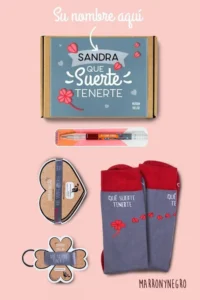 Producto: Pack Personalizado Qué suerte tenerte - Marronynegro