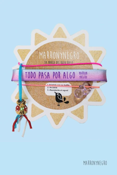 Producto: Pack 3 Pulseras de la Suerte Todo pasa por algo - Marronynegro