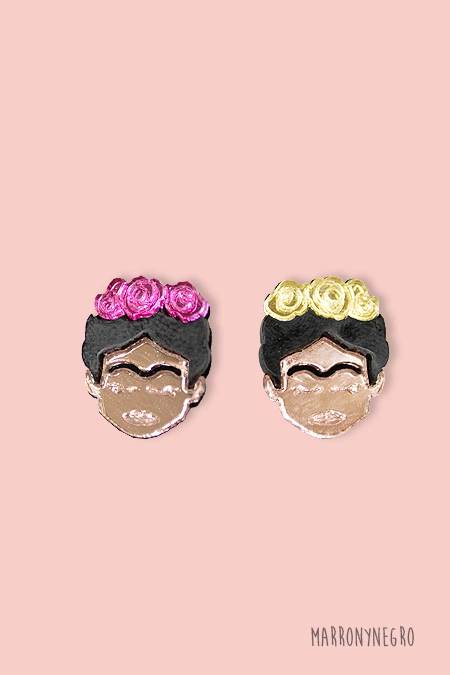 Producto: Pendientes mini Frida - Marronynegro