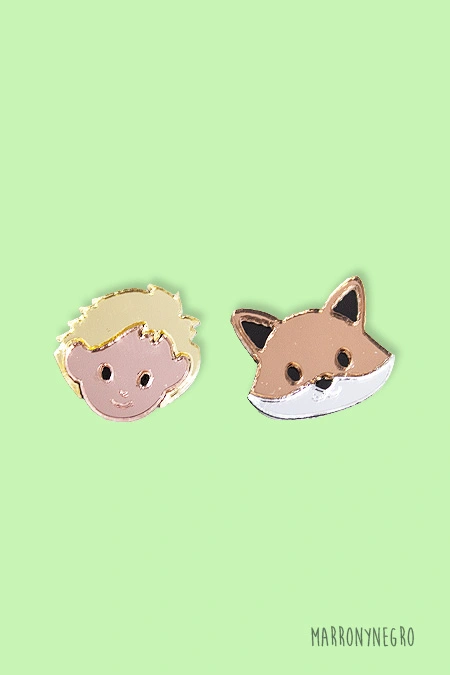 Producto: Pendientes Mini Principito - Marronynegro