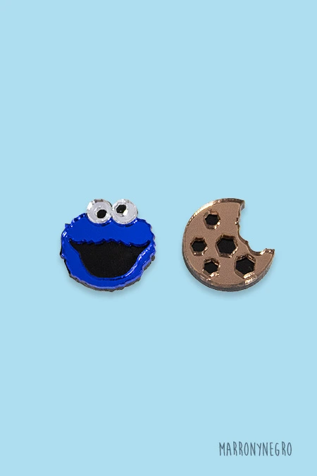 Producto: Pendientes mini Monstruo de las galletas - Marronynegro