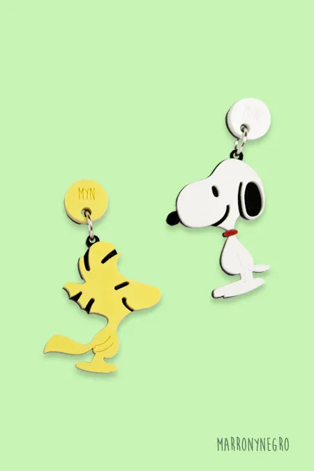 Producto: Pendientes Metacrilato Snoopy - Marronynegro