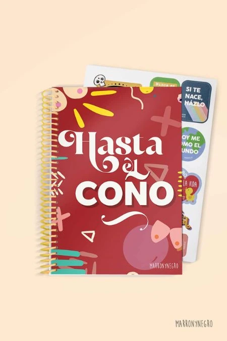 Producto: Cuaderno «HASTA EL COÑO» - Marronynegro
