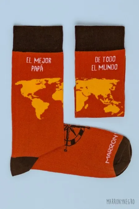 Producto: Calcetines Papá eres el mejor del mundo - Marronynegro
