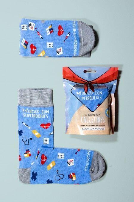Producto: Calcetines Médic@ con superpoderes - Marronynegro