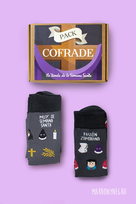Producto: Pack Combo Calcetines Pasión Zamorana + Vida de Pasión - Marronynegro