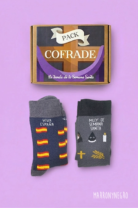 Producto: Pack Combo Calcetines 100×100 Español + Vida de Pasión - Marronynegro