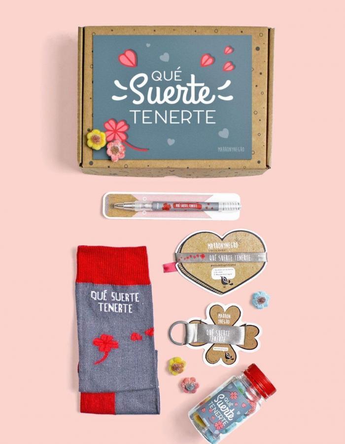 Producto: Pack Qué suerte tenerte - Marronynegro