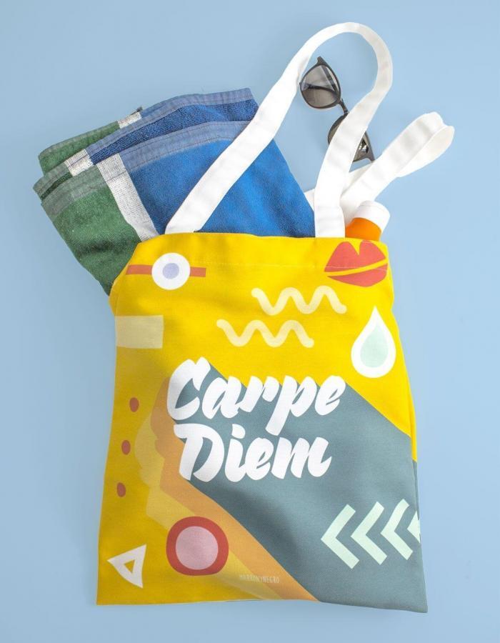 Producto: Bolsa Tote Bag Carpe Diem - Marronynegro
