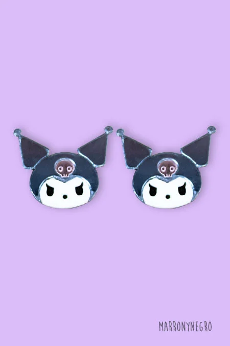 Producto: Pendientes Mini Kuromi - Marronynegro