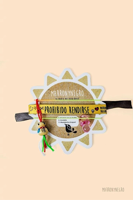 Producto: Pack 3 Pulseras de verano de la suerte Prohibido Rendirse - Marronynegro