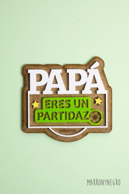Producto: Imán Papá eres un partidazo - Marronynegro