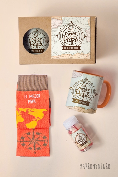 Producto: Pack Taza El Mejor Papá del Mundo - Marronynegro