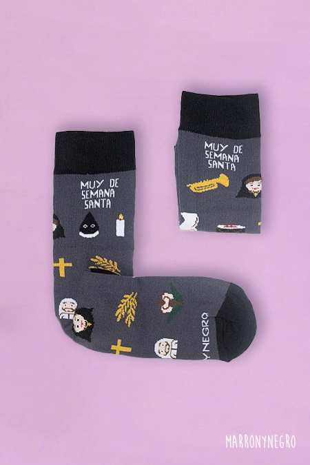 Producto: Calcetines Muy de Semana Santa - Marronynegro