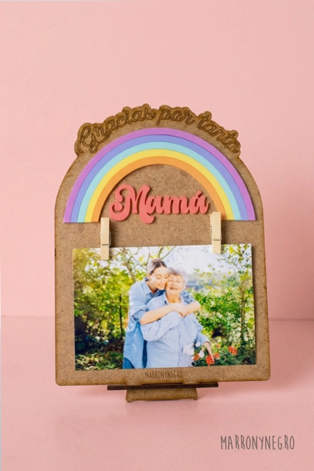 Producto: Portafotos Mamá Gracias por Tanto - Marronynegro