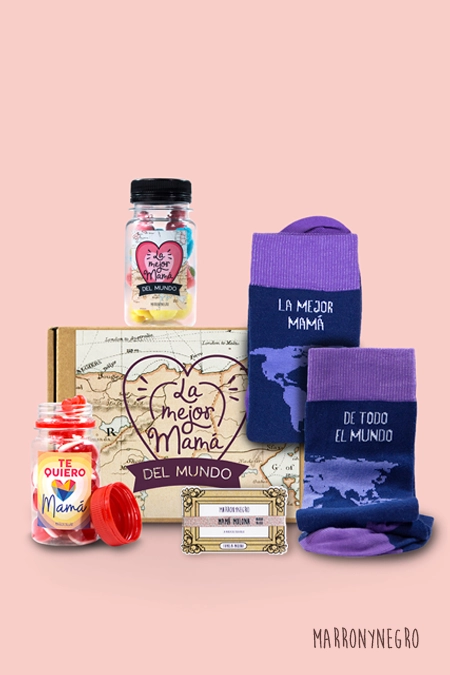 Producto: Pack Mamá eres la mejor del mundo + Pulsera - Marronynegro