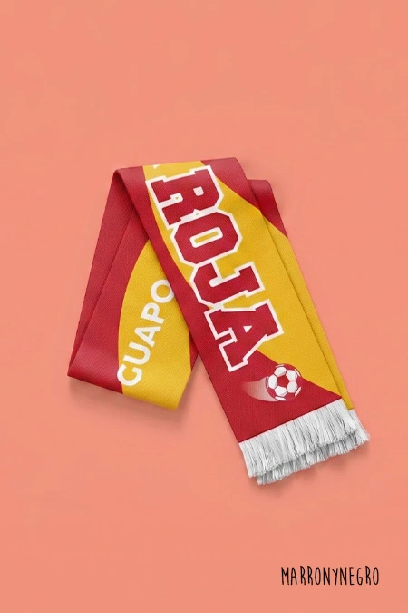 Producto: Bufanda Roja Guapo, Listo y de la Roja - Marronynegro