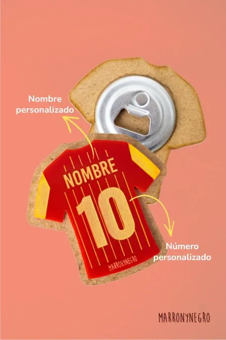 Producto: Imán con Abridor Personalizado España - Marronynegro