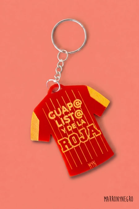 Producto: Llavero Guap@, List@ y de la Roja - Marronynegro