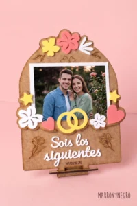 Producto: Portafotos Sois los Siguientes - Marronynegro