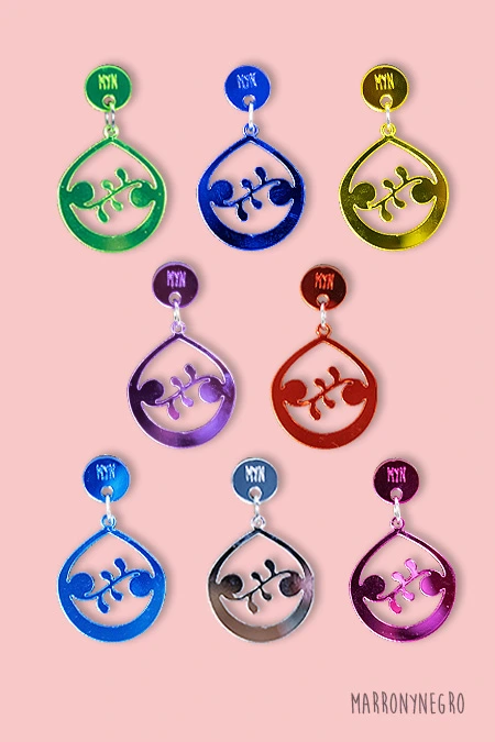 Producto: Pendientes Aros Canarios - Marronynegro