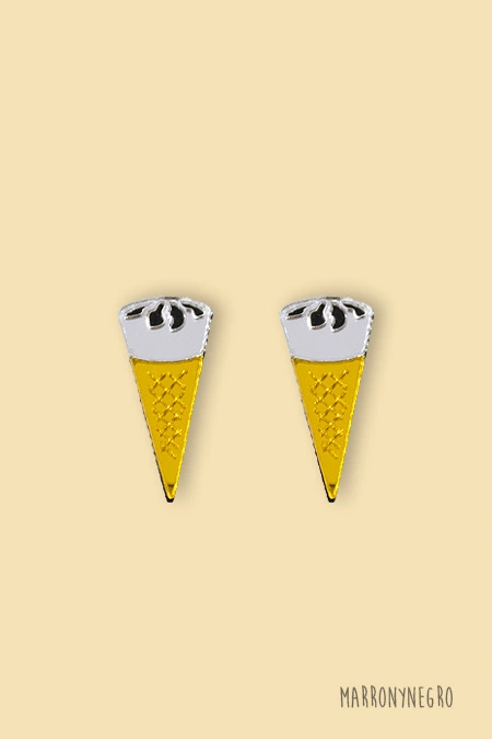 Producto: Pendientes Mini Cornetto - Marronynegro
